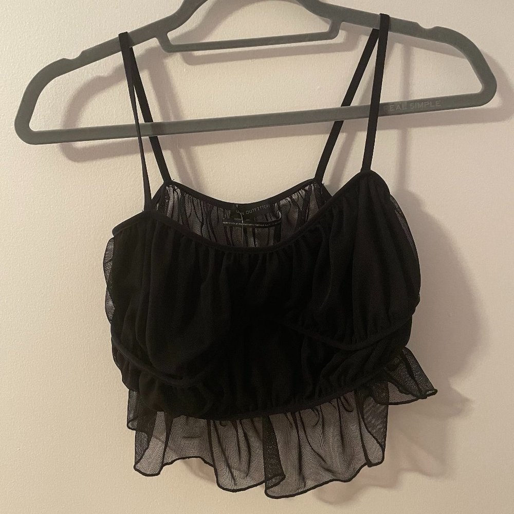 Black Urban Outfitters Mesh Crop Top